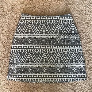 High waisted mini skirt